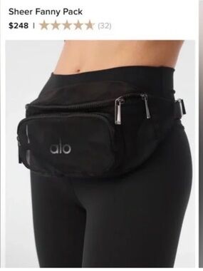 ALO Yoga Sheer Fanny Pack - Black